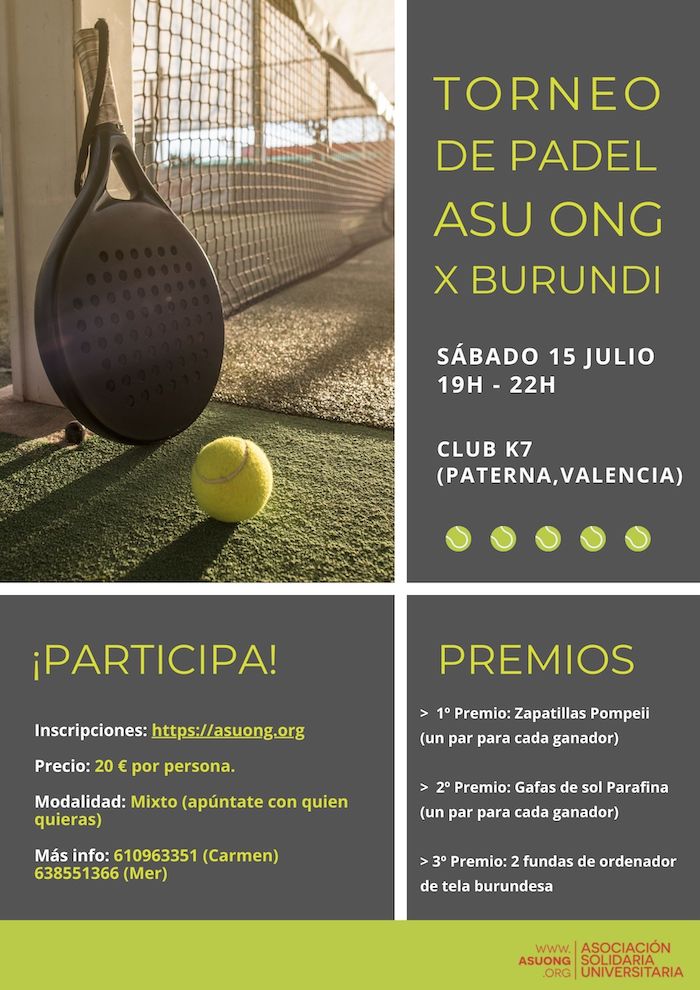 Torneo Pádel ASU x Burundi | Valencia